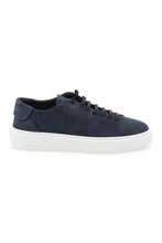 FABIANO RICCI LOW TOP LEATHER SNEAKER NAVY