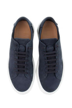 FABIANO RICCI LOW TOP LEATHER SNEAKER NAVY