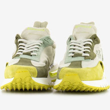 BEPOSITIVE SPACE RACE SNEAKER GRÜN GRAU BEIGE LEDER