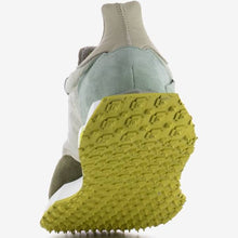 BEPOSITIVE SPACE RACE SNEAKER GRÜN GRAU BEIGE LEDER