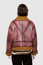 OOF WEAR ECO-SHEEPSKIN REVERSIBLE SHORT JACKET 9262 - PINK/SHARD