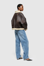 OOF WEAR ECO-SHEEPSKIN REVERSIBLE SHORT JACKET 9262 - BROWN/CREAM