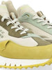 BEPOSITIVE SPACE RACE SNEAKER GRÜN GRAU BEIGE LEDER