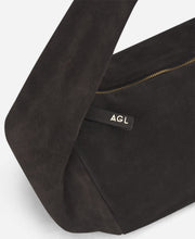 AGL TASCHE SOFTY BAG BRAUN VELOURLEDER
