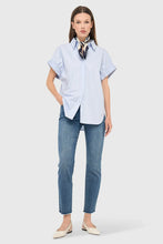 JANICE BLUSE YARO HELLBLAU