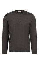 PHIL PETTER EDLER RUNDHALS PULLOVER MERINO SEIDE BRAUN