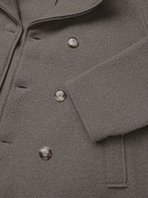 PHIL PETTER EDLE CABANJACKE AUS GEWALKTER  MERINOWOLLE BRAUN