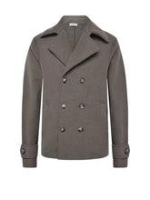 PHIL PETTER EDLE CABANJACKE AUS GEWALKTER  MERINOWOLLE BRAUN
